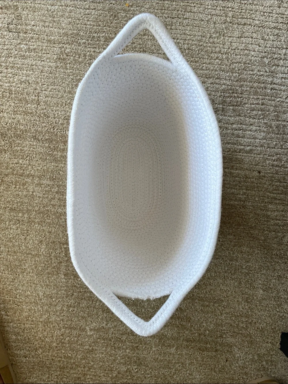 White Woven Cotton Storage Basket - Home Accents